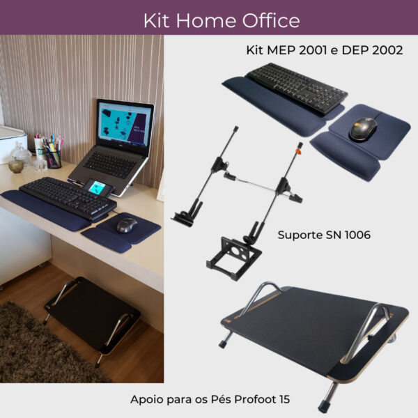 Kit Ergonômico para Home Office Proderg Suprimentos Produtos Ergonômicos